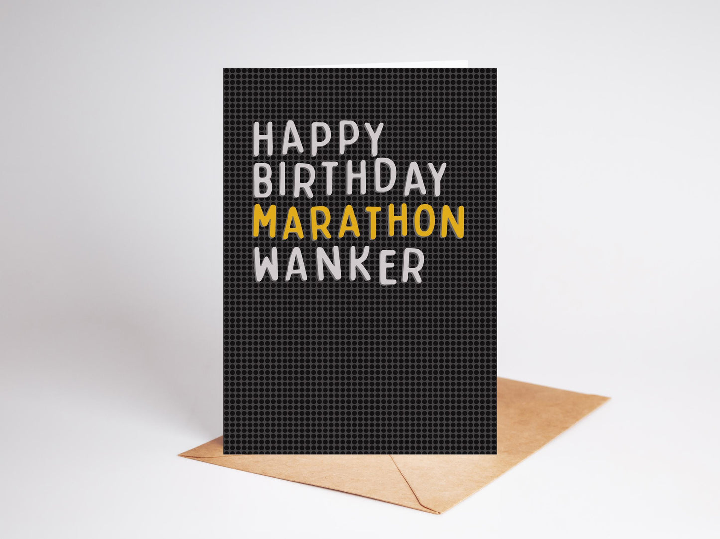 Marathon Wanker Birthday Card