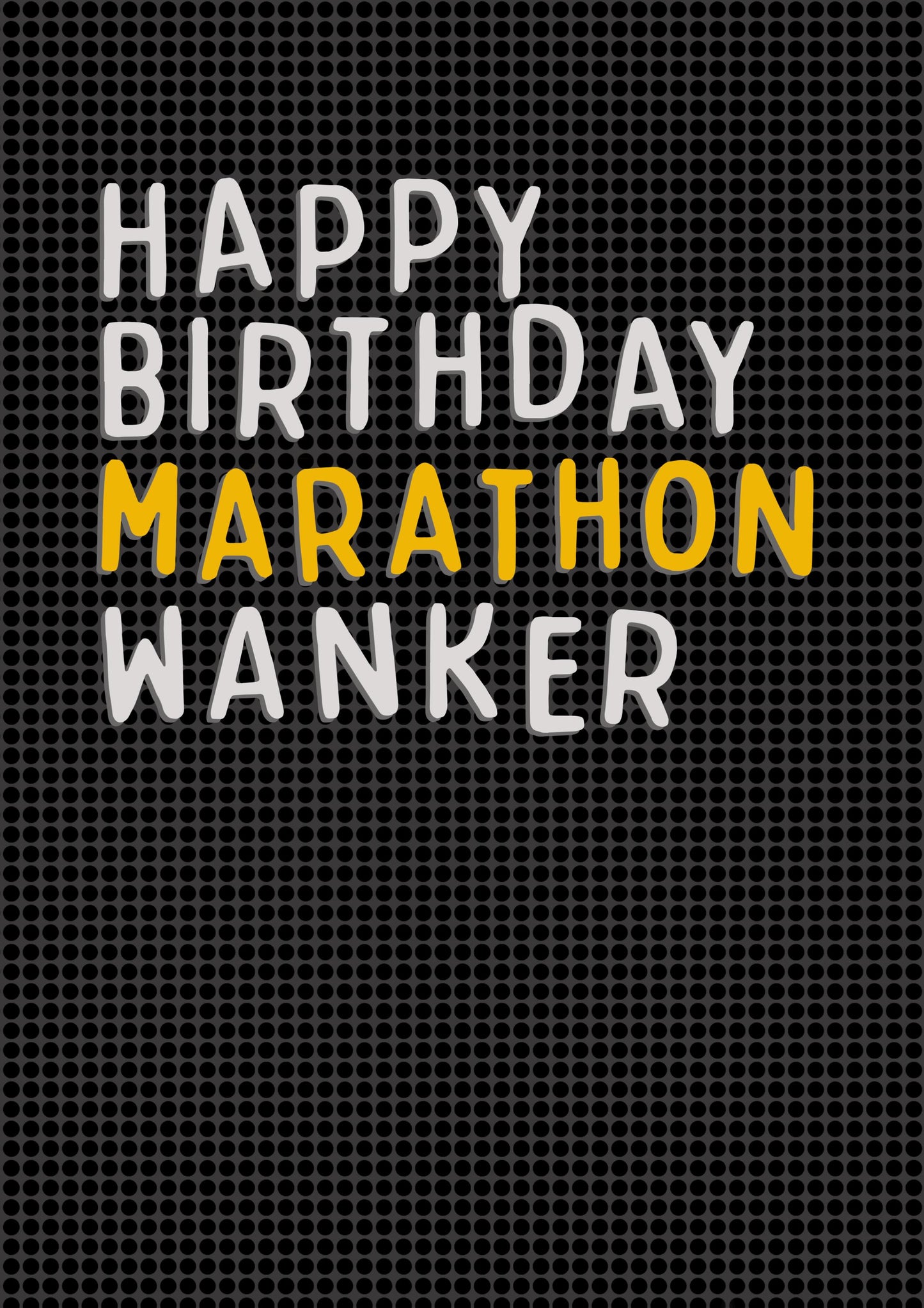Marathon Wanker Birthday Card