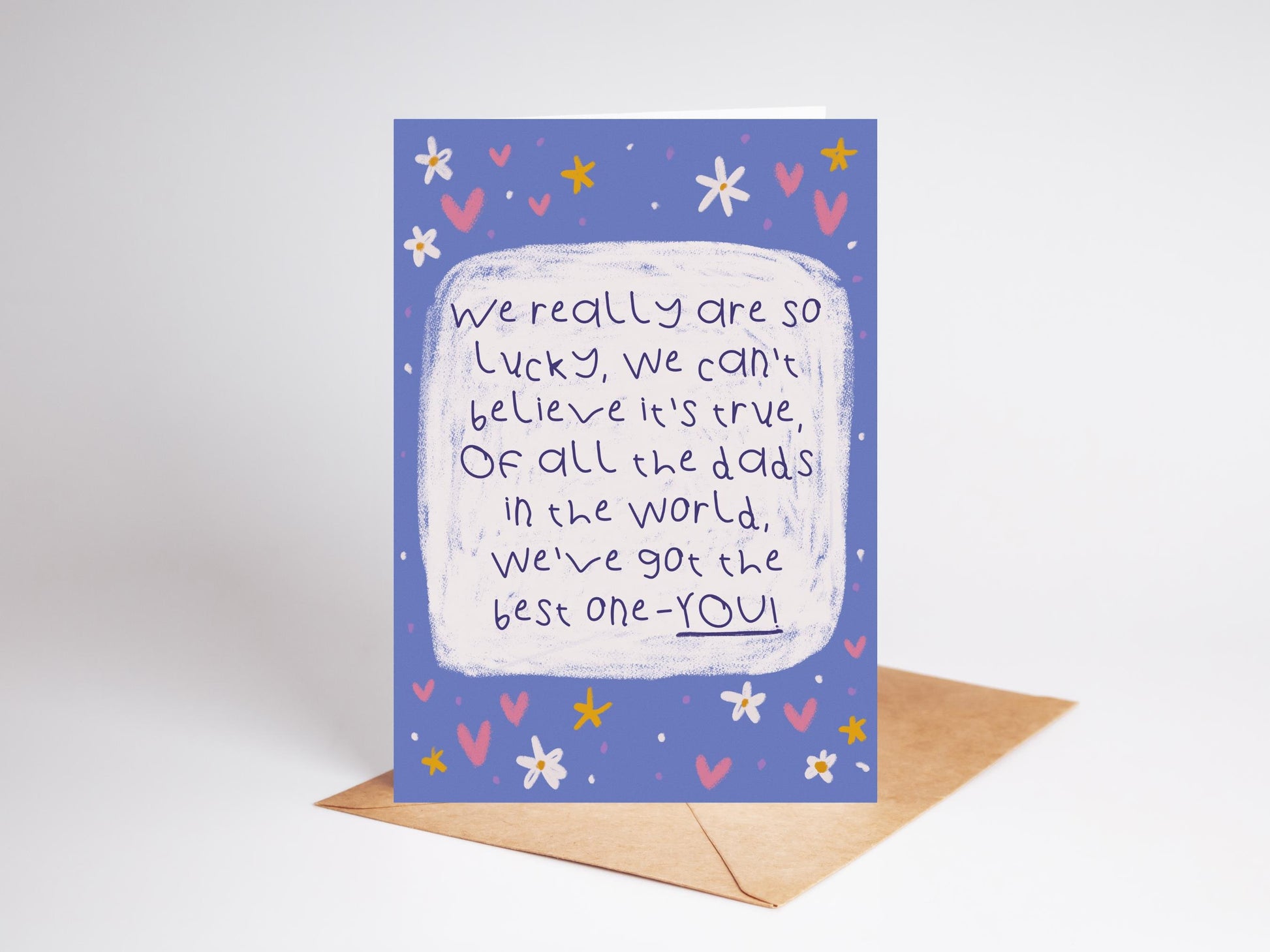 Hand Illustrated Poem Fathers Day Card | Dads