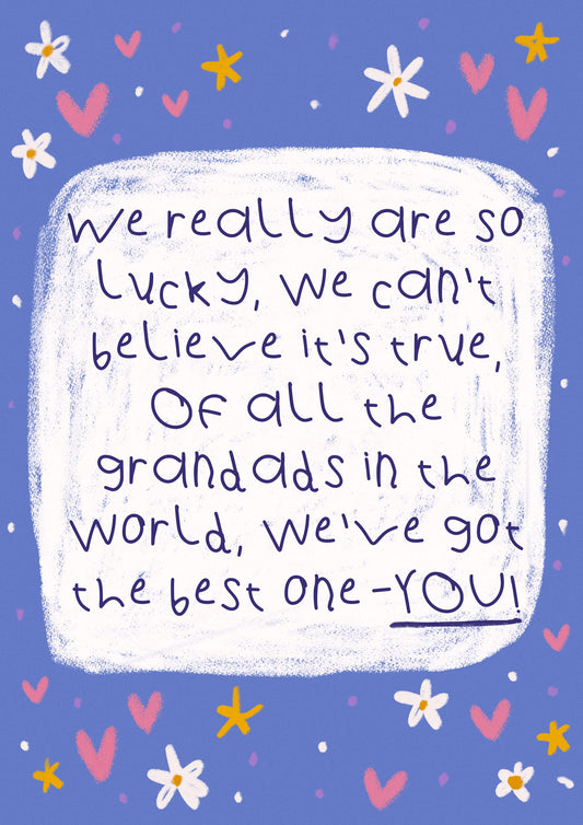 Hand Illustrated Poem Fathers Day Card | Grandad