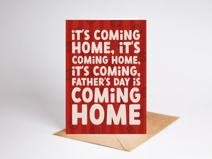 England Football | It's Coming Home | Father's Day Card