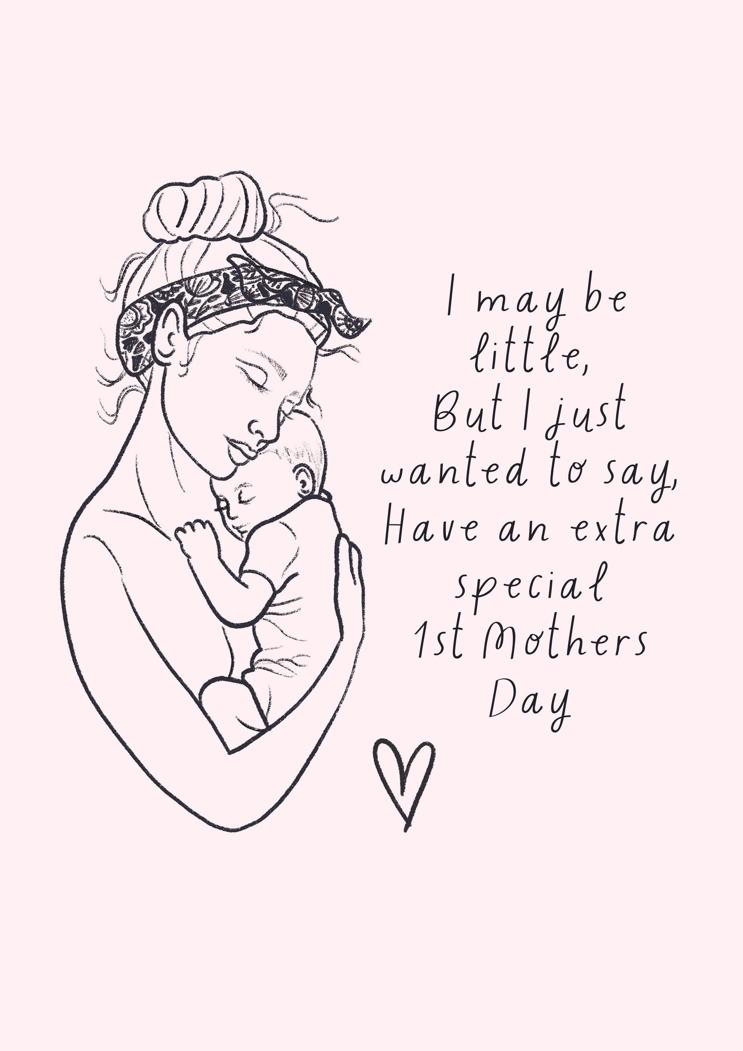 1st Mothers Day Card | New Mum, Handmade, Recycled Card