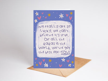 Hand Illustrated Poem Fathers Day Card | Dada