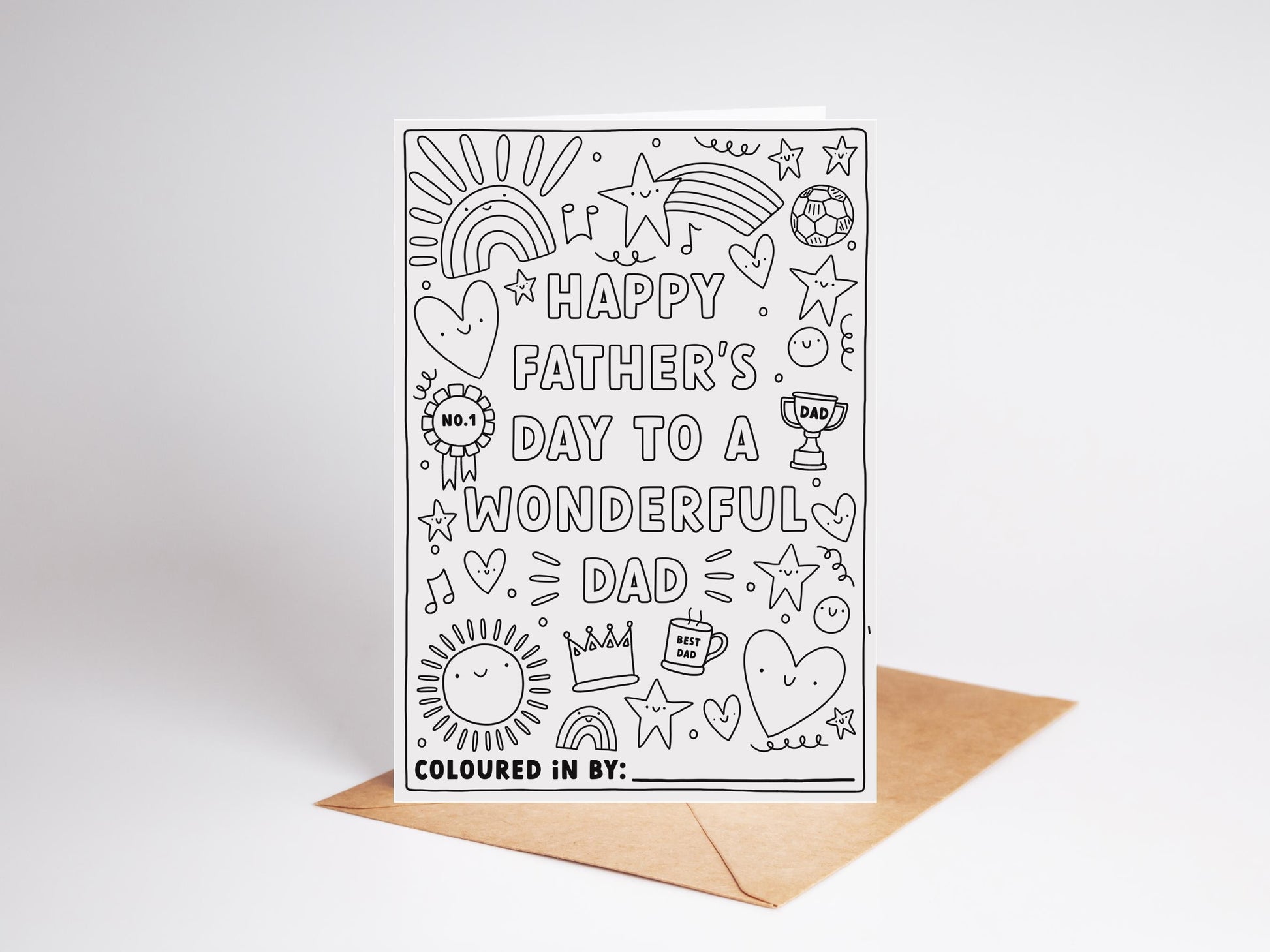Colour In Fathers Day Card | Dad