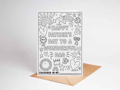 Colour In Fathers Day Card | Dad
