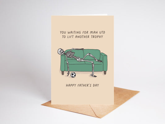 Funny Personalised Football Team Fathers Day Card | Football Dad Gift