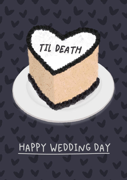 Gothic Wedding Card | Emo Wedding | 'Til Death Do Us Part Cake