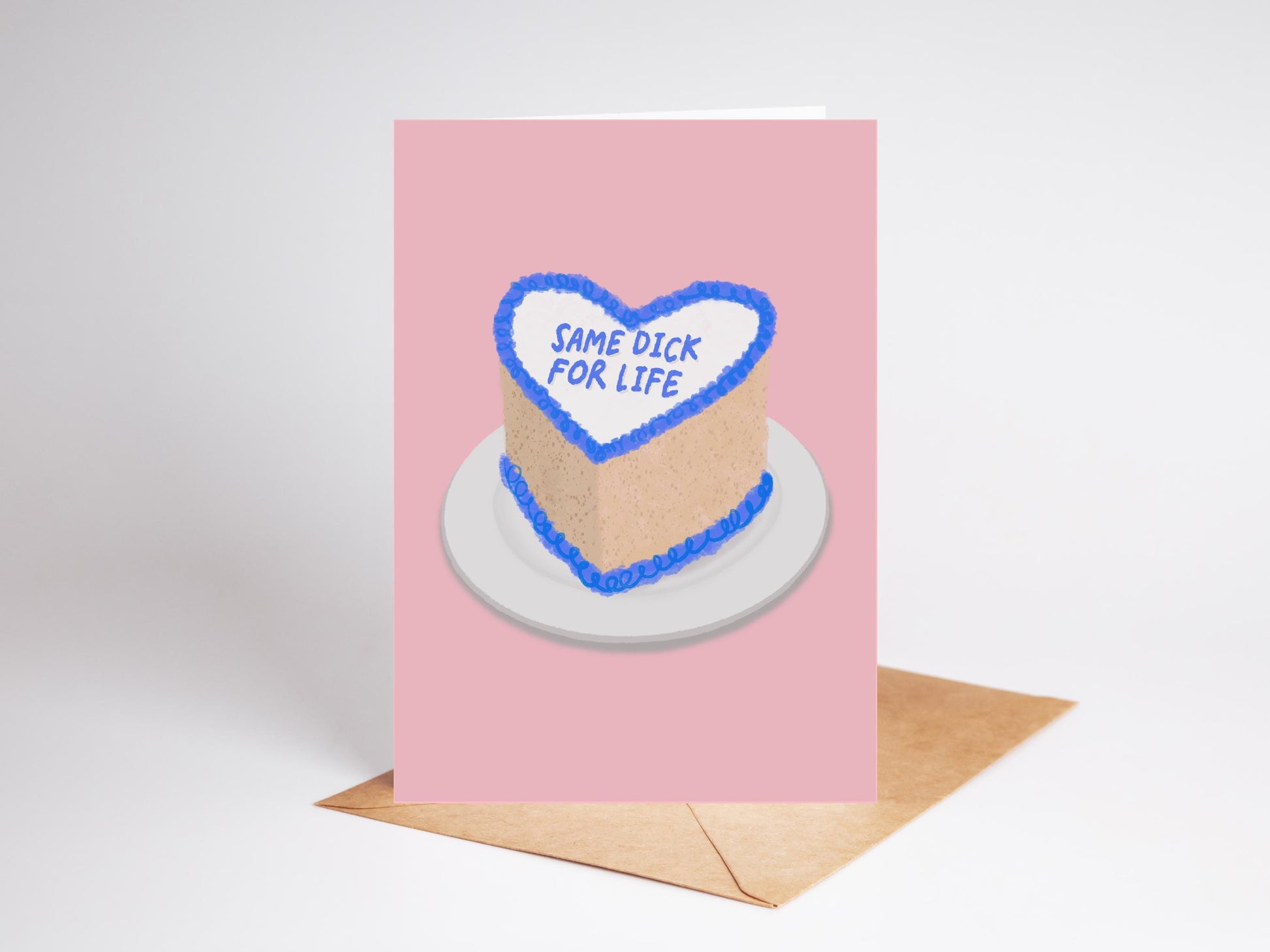 Funny Wedding Cake Card For Engagement | Same Dick For Life