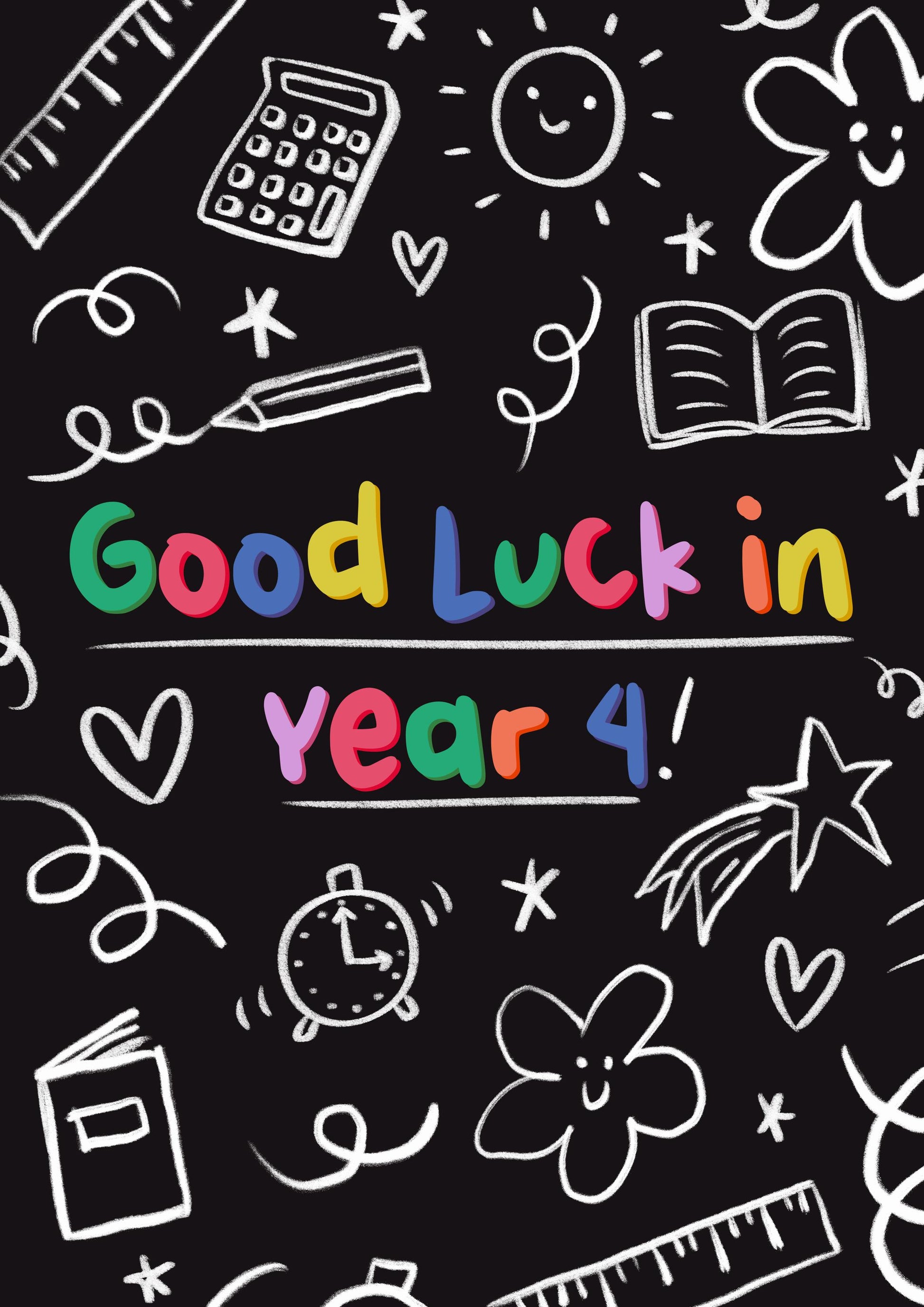 Good Luck in Year 4 School Card
