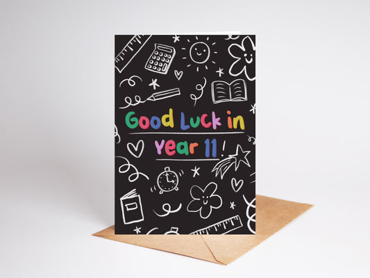 Good Luck in Year 11 School Card