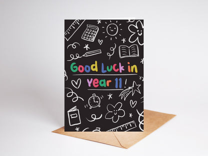 Good Luck in Year 11 School Card