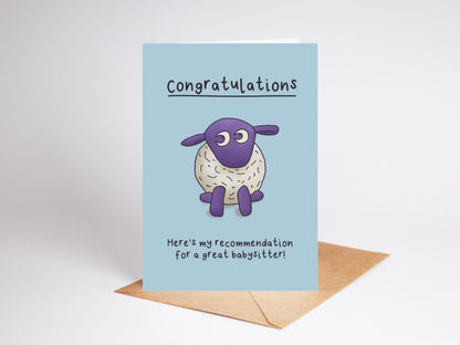 New Baby Congratulations Card. Ewan the Dream Sheep