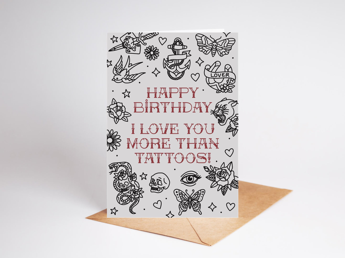 Tattoo Themed Birthday Card