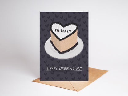 Gothic Wedding Card | Emo Wedding | 'Til Death Do Us Part Cake