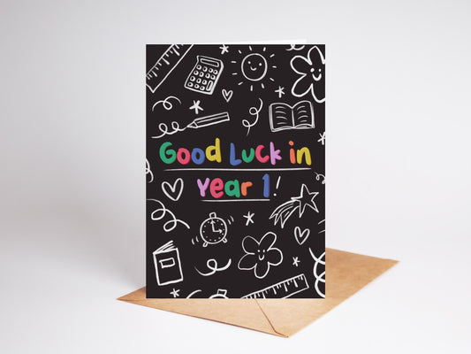 Good Luck in Year 1 School Card