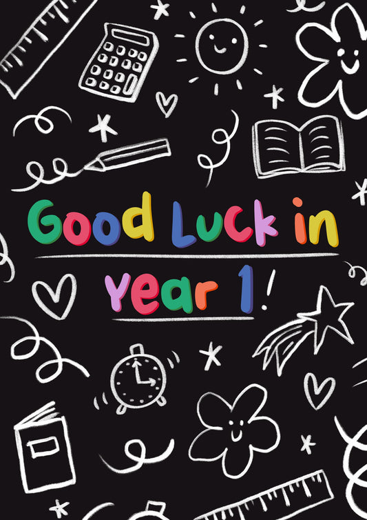 Good Luck in Year 1 School Card