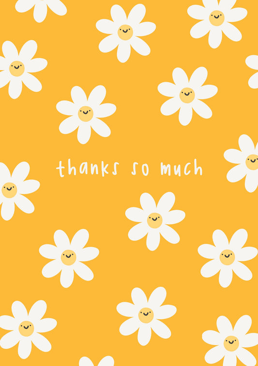 Thanks So Much Flower Card