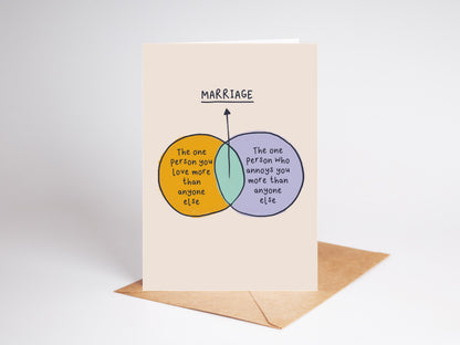 Funny Marriage Venn Diagram Card