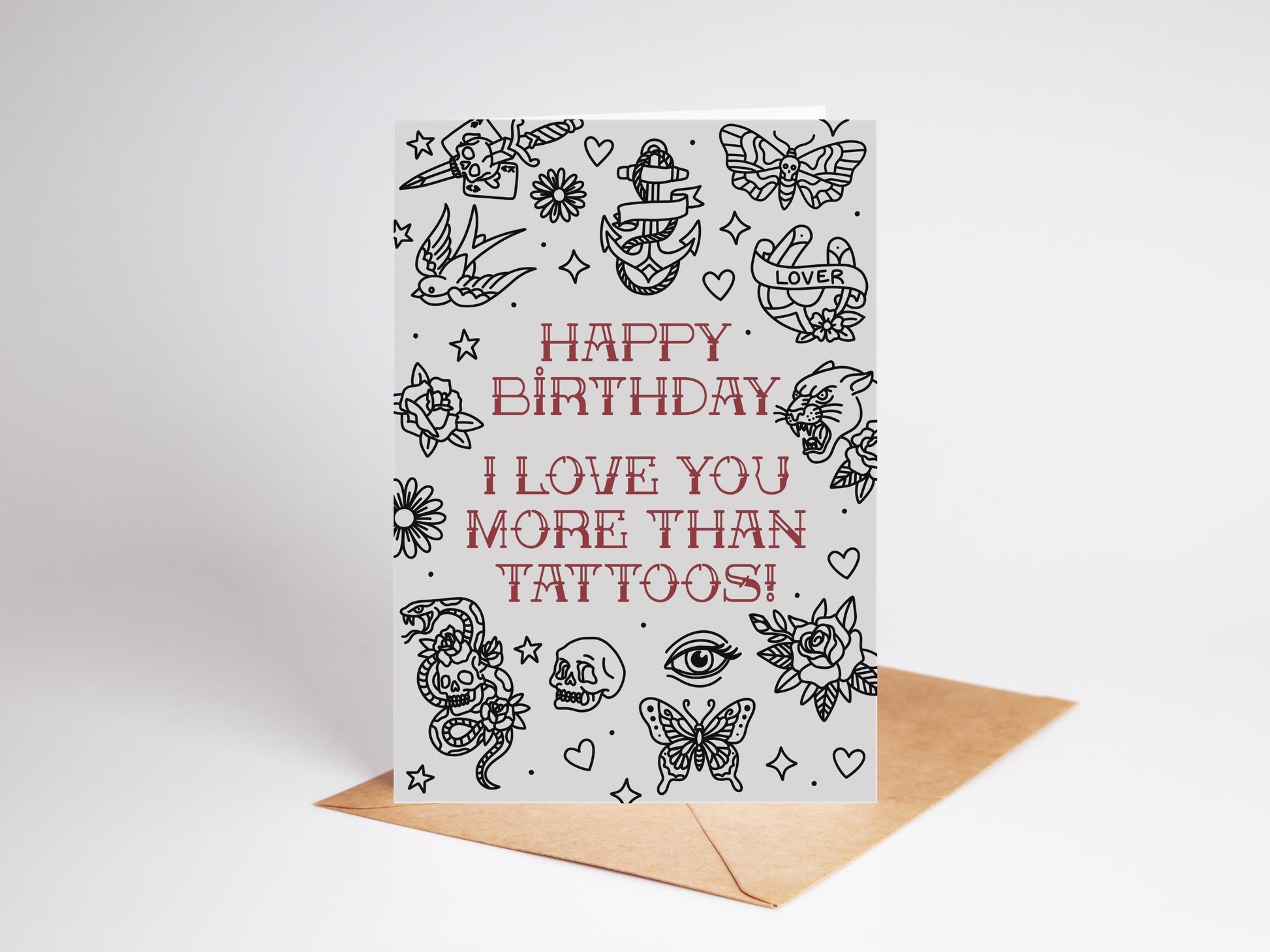 Tattoo Themed Birthday Card